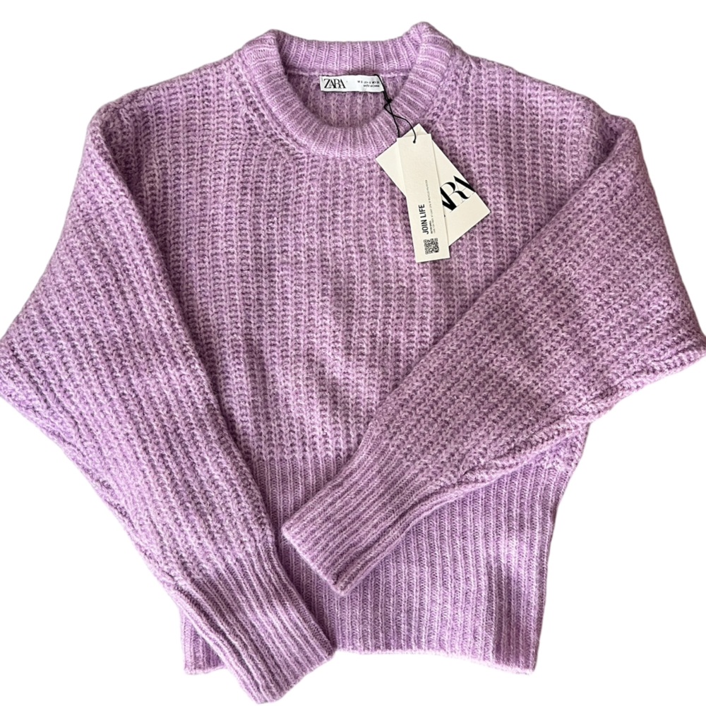NWT ZARA EUROPE LILAC SWEATER SUPER SOFT
